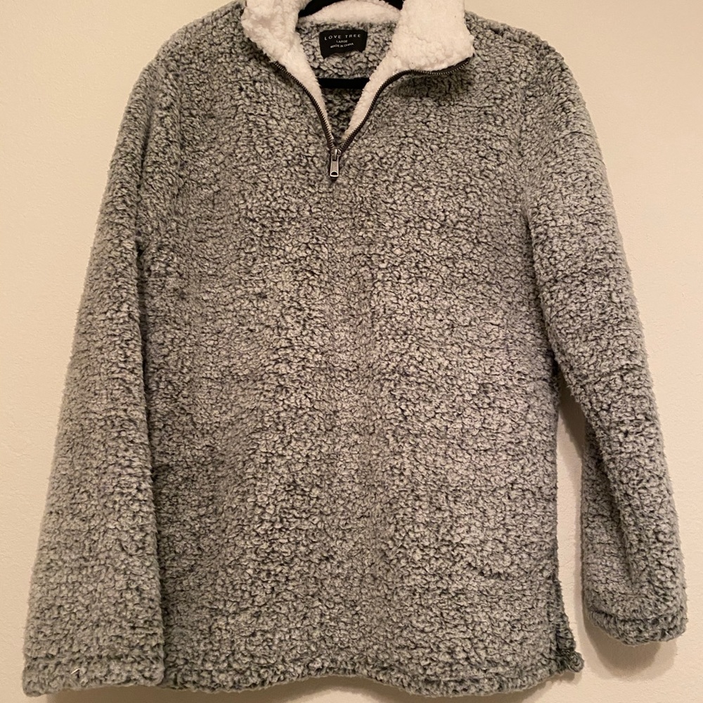 quarter zip sherpa